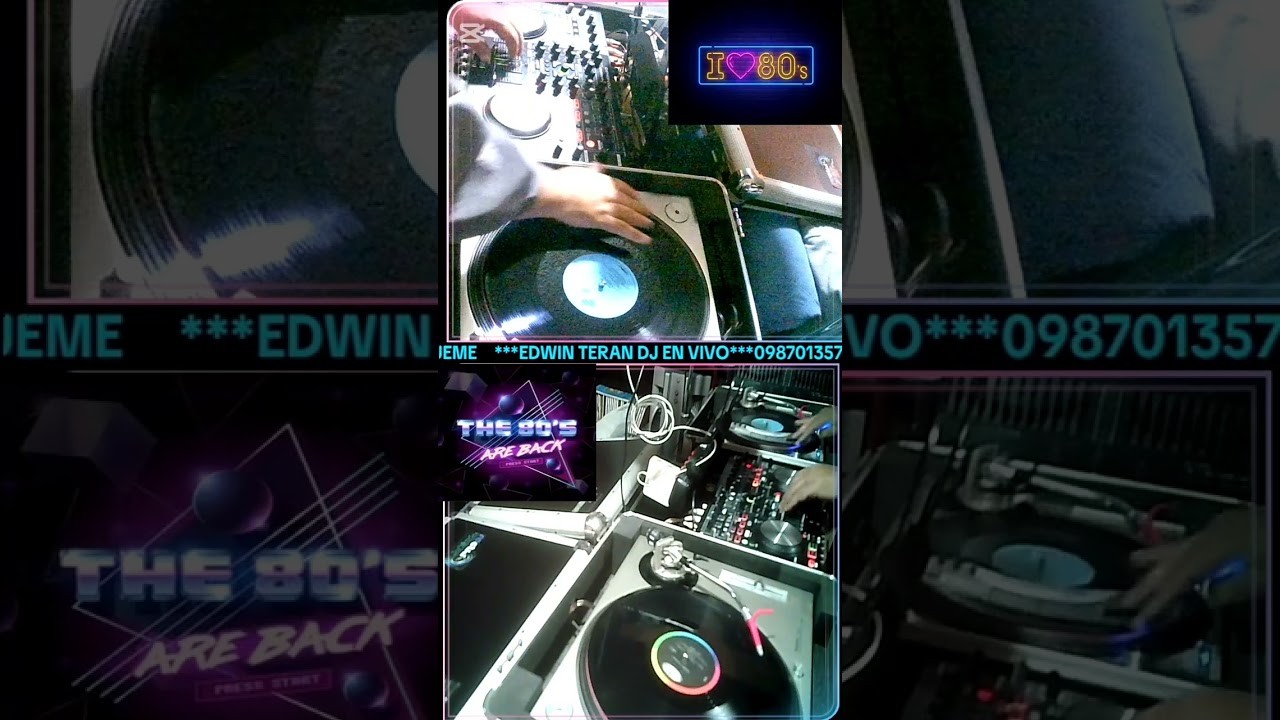 Pop Rock clásico 80s mix en vinilos y tornamesas technics 1200 mk2