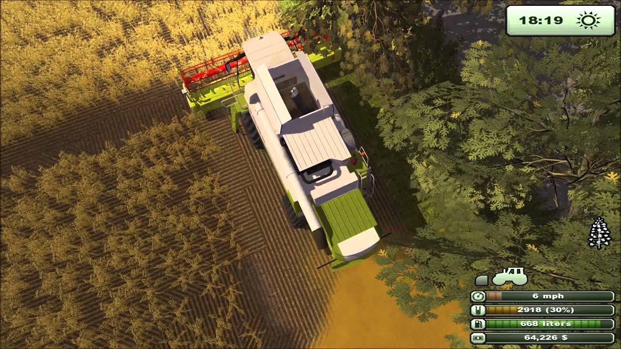 Farming Simulator 2013 Oak Farm last of the harvesting