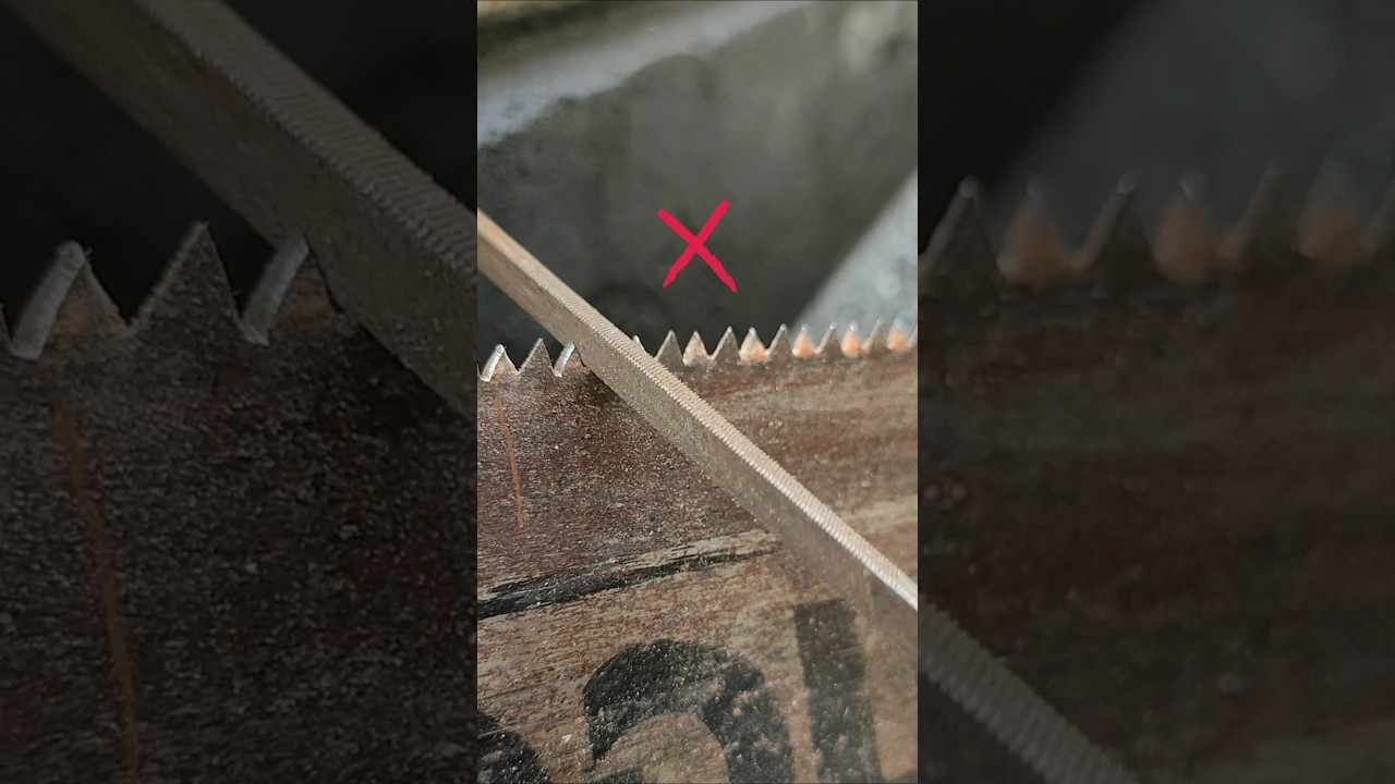 Wow... Sharp Like a Razor! How Can You Easily Sharpen a Hand Saw at Home? #diy #tips #skills