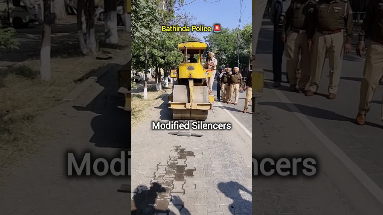 Bathinda police action against modified silencers #shorts #viral
