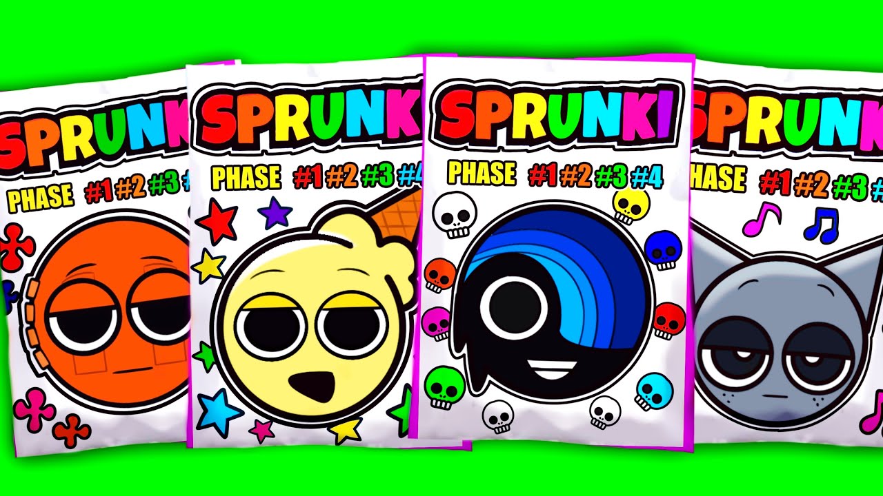 🌈SPRUNKI Blind Bag Rebel, Dorn, Sherbet, Gray, Clukr | ASMR Phase 1vs2vs3vs4 squishy