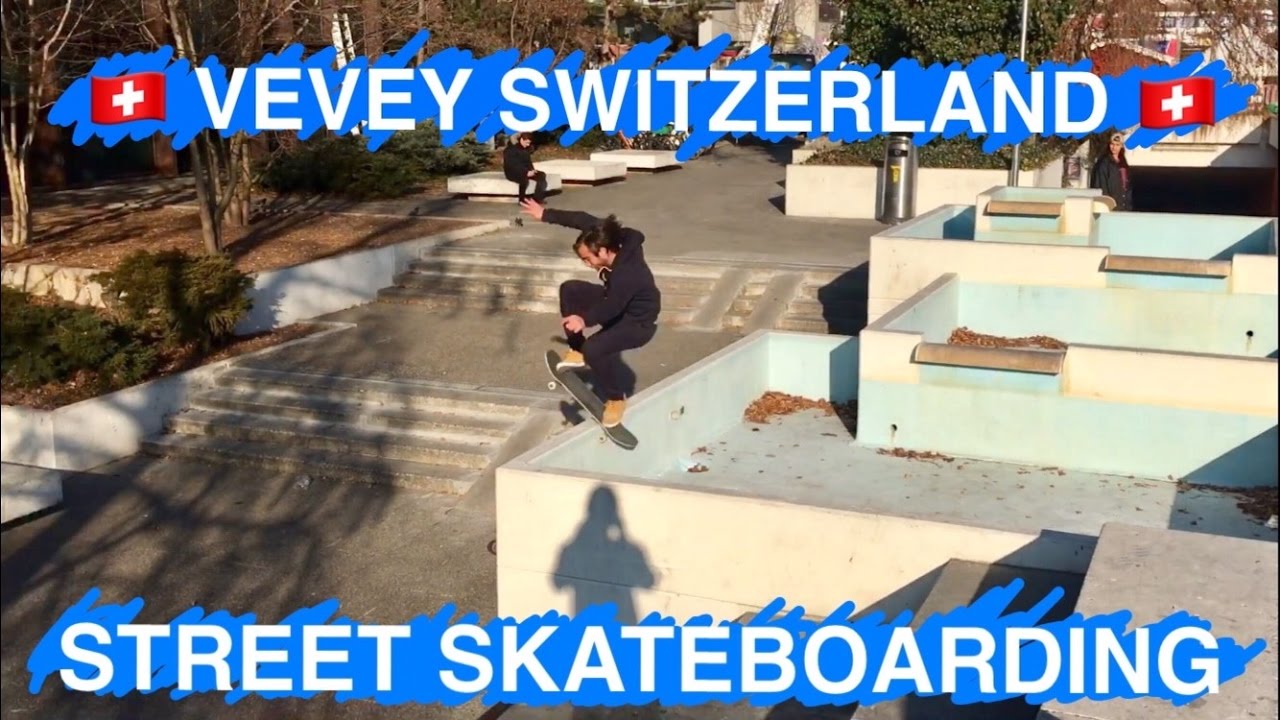 Winter Skateboarding in Switzerland