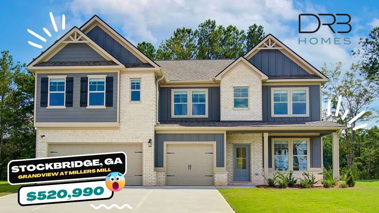 Tour this Stunning New Construction Home In Stockbridge, Ga by DRB | Rosemary (floorplan)