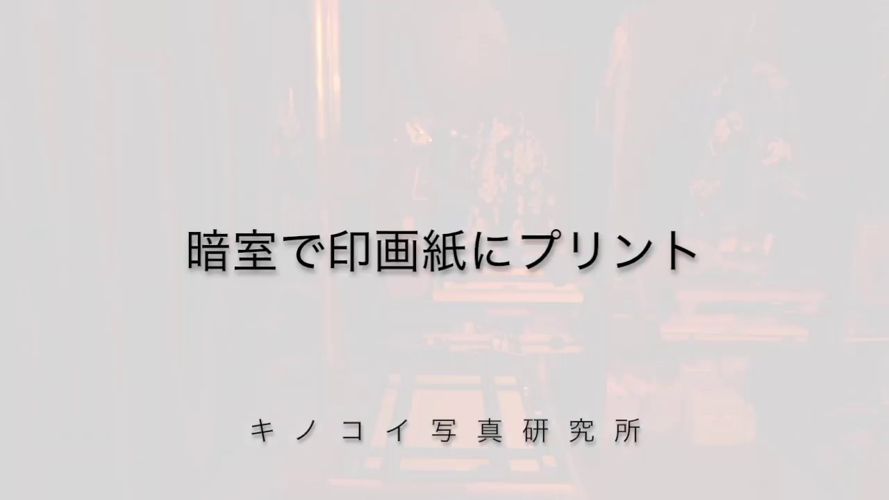 【暗室プリント】モノクロネガから印画紙への写真焼付け＆現像