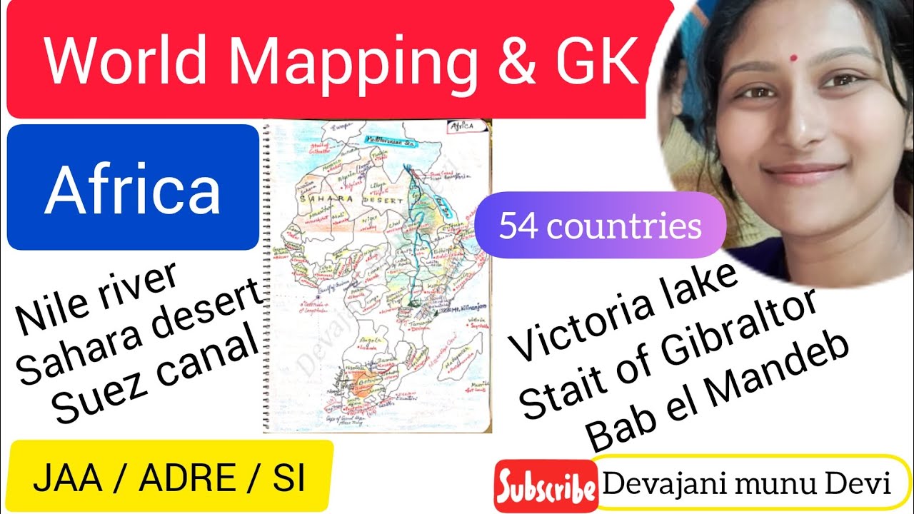 Africa Mapping// world gk// JAA//ADRE//SI// এনেকৈ পঢ়িলে সকলো মনত থাকিব✍🌍