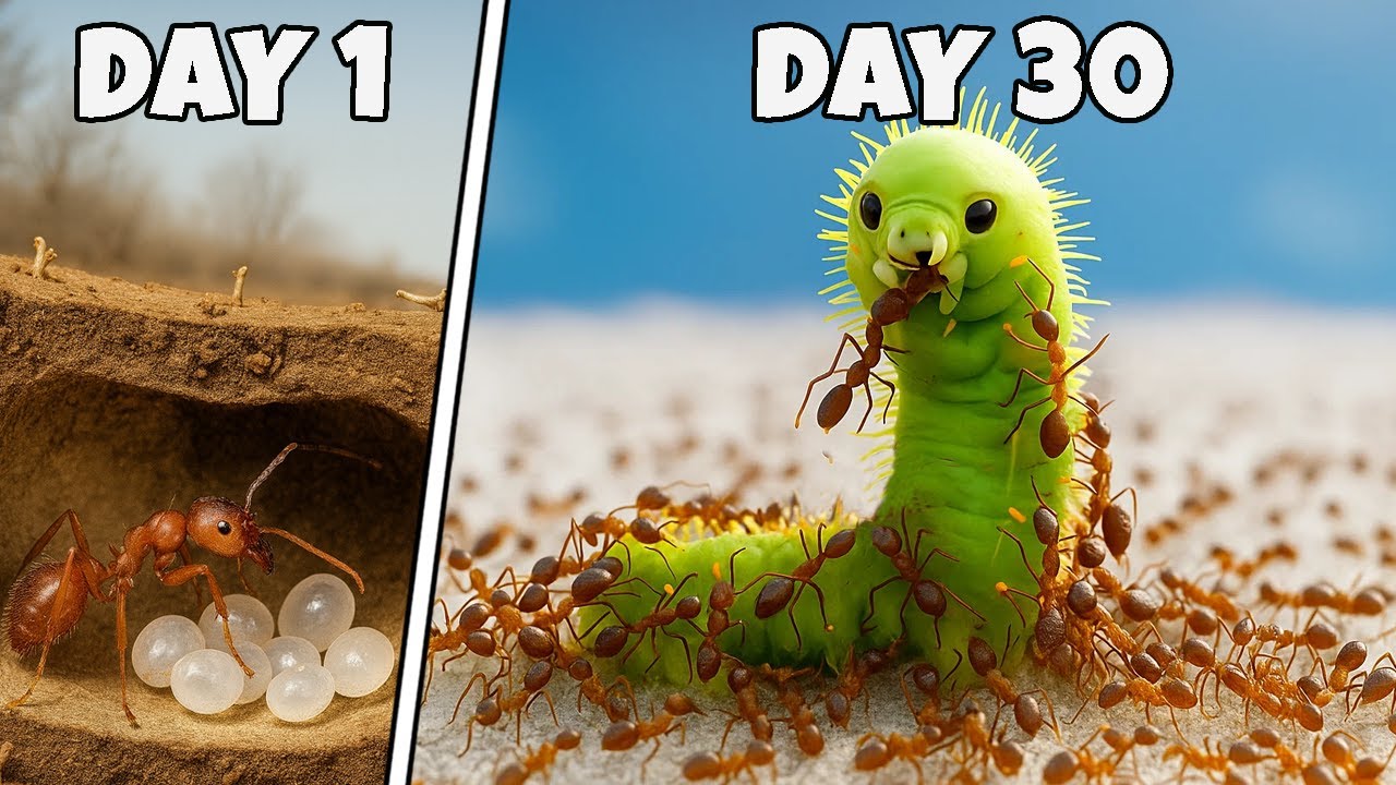 1000 Fire Ants vs Dangerous Prey | 30 Days of Ant Colony Simulation
