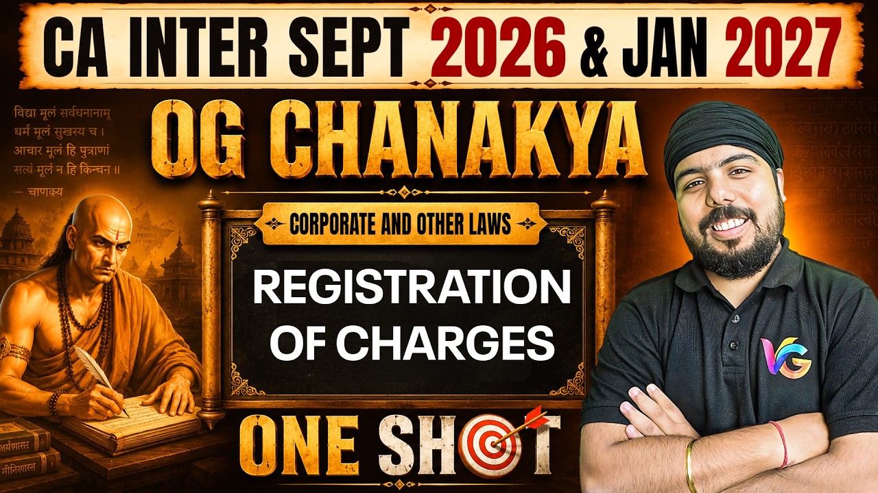 Registration of Charges | Corporate and Other Laws One Shot | CA Intermediate Sept 2026 & Jan 2027