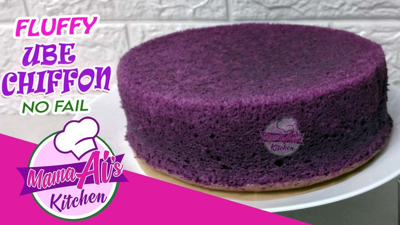 FLUFFY UBE CHIFFON CAKE