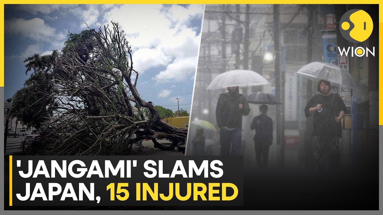 Japan Storm Jangmi: Japan Battles Torrential Rain As Storm Jangmi Injures 15 | WION News