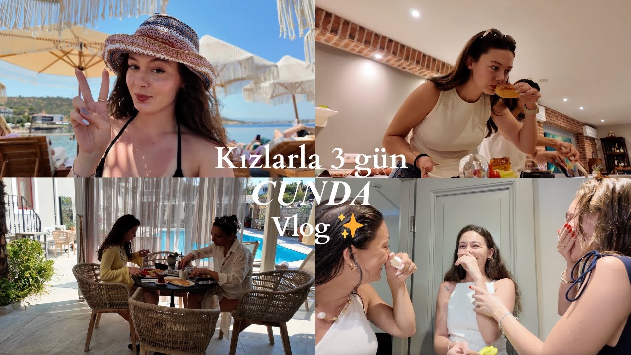 Kızlarla 3 gün Cunda Vlog 💖 2 gün elektrikler kesildi 😫 - Begüm Bahar Demir