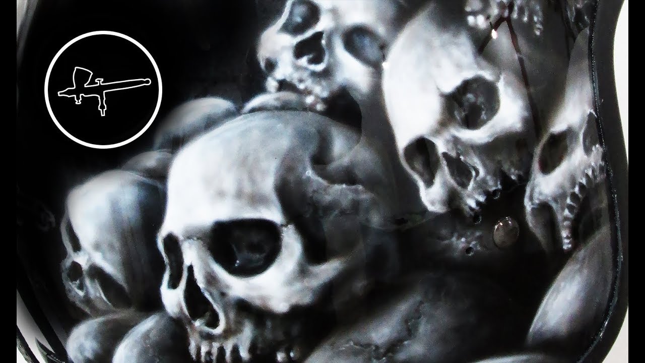 Airbrush Painting  Skulls | Helmet | by Igor Amidzic