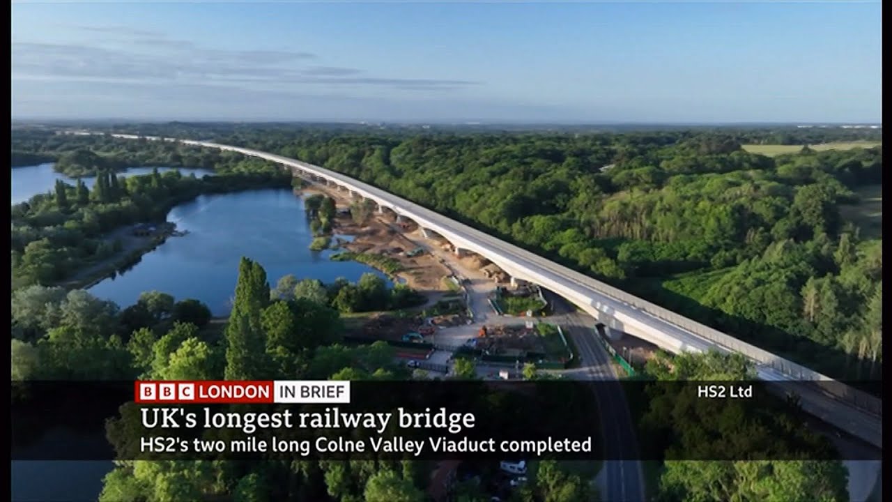 HS2 finishes 'UK's longest railway bridge' (UK) 11/Sep/2025