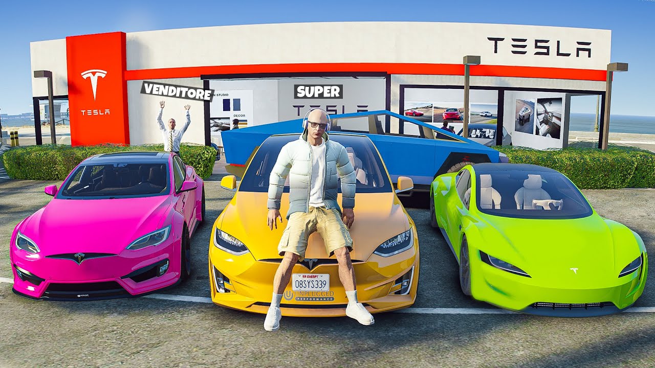 Rubo TUTTE le TESLA del concessionario su GTA 5 RP!