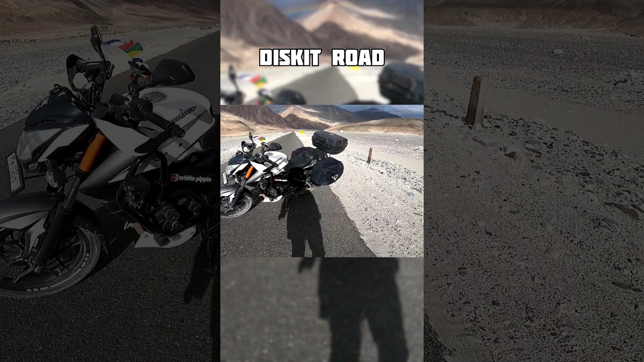 Diskit Road wow 🤩|| #whitepippin #travel #ladakh #diskit #tamil