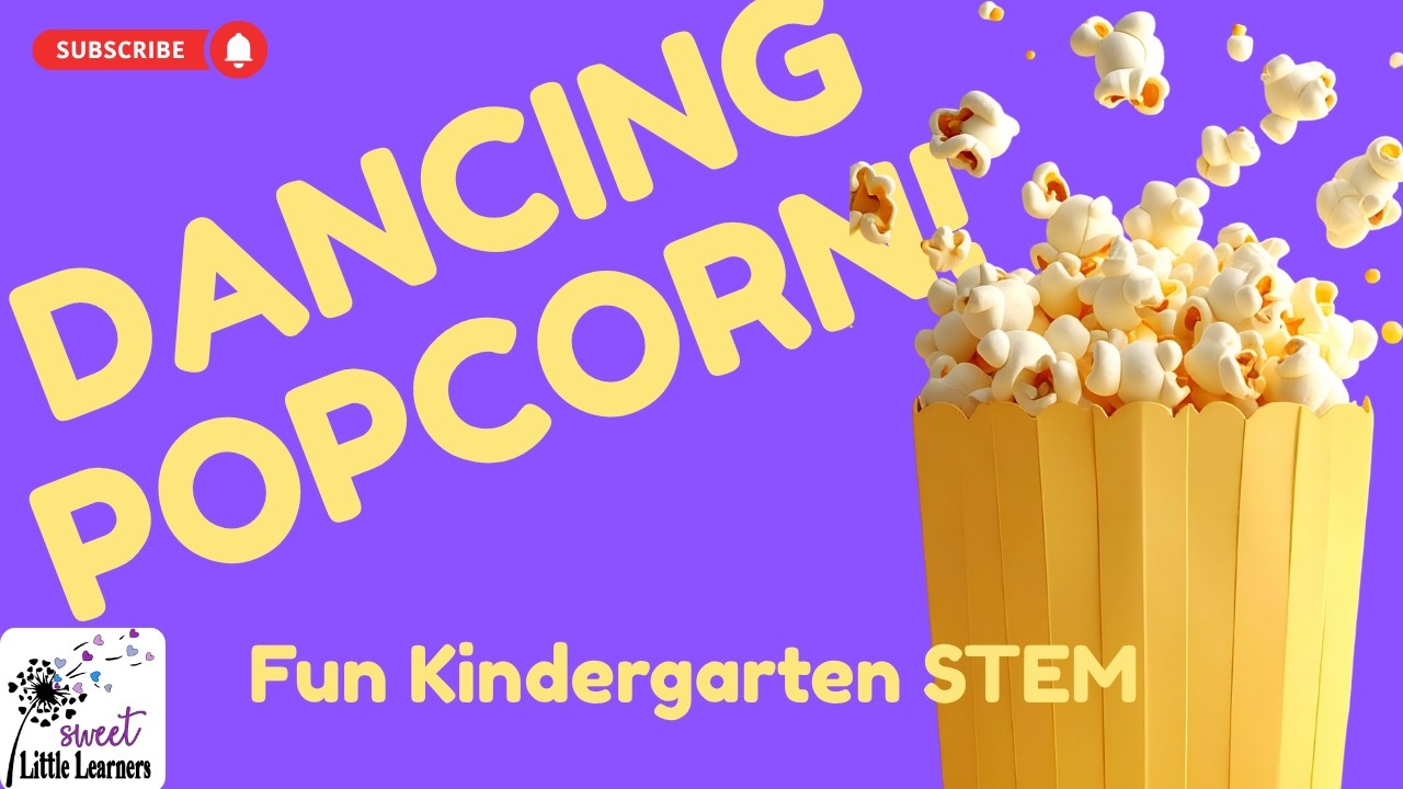 Popcorn Dancing STEAM Experiment | Baking Soda & Vinegar Reaction | Kindergarten Science