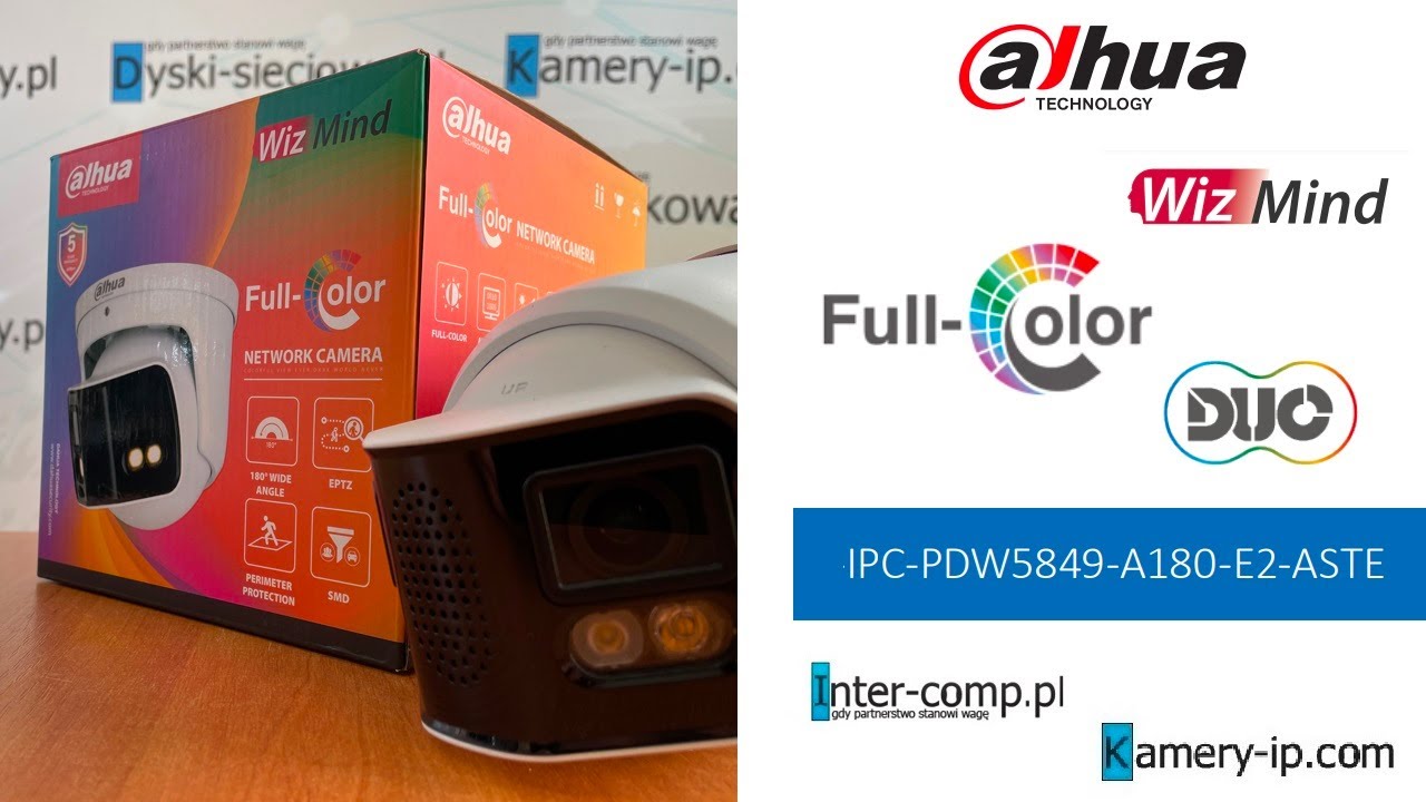 Dahua IPC-PDW5849-A180-E2-ASTE - panorama FullColor, WizMind - www.kamery-ip.com