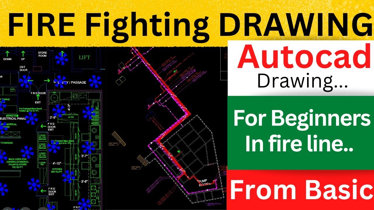 fire fighting drawing in hindi | autocad fire fighting drawing | firefighting drawing in autocad