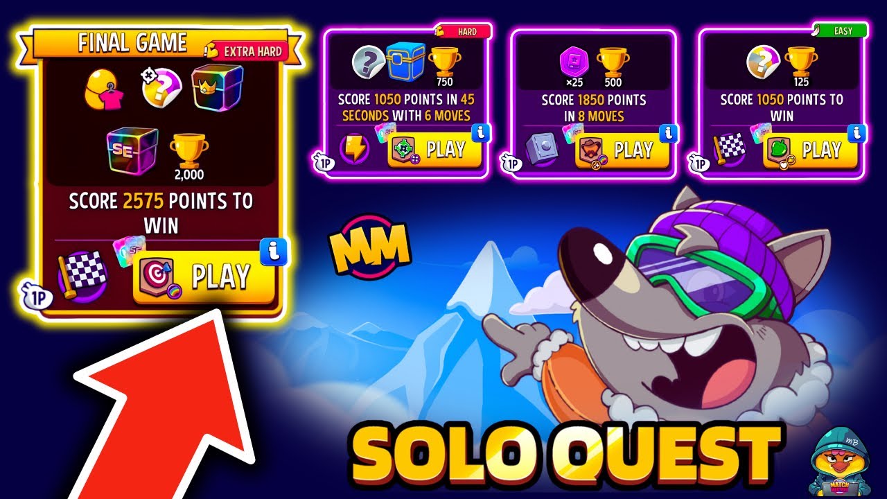 FULL SOLO QUEST with HARD & EXTRA HARD CHALLENGES🔥 CONQUER THE MOUNTAIN TRAIL #matchmasters 