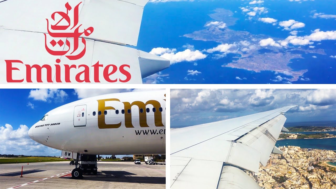 Emirates Boeing 777-300/ER Larnaca to Malta FULL FLIGHT