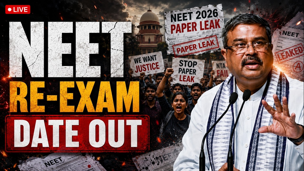 LIVE: NEET UG 2026 Re-Exam Date Announced | Education Minister Dharmendra Pradhan Press Conference
