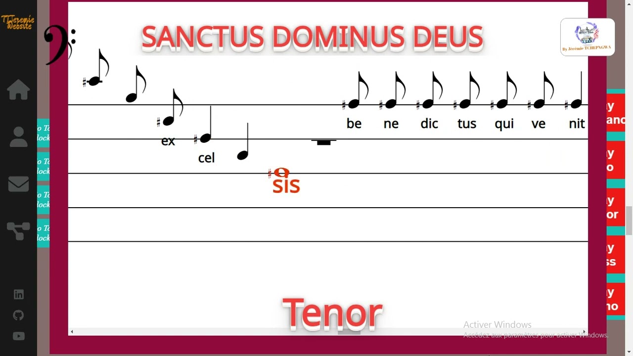 Sanctus Dominus Deus- Sadiki B Anicet - Tenor
