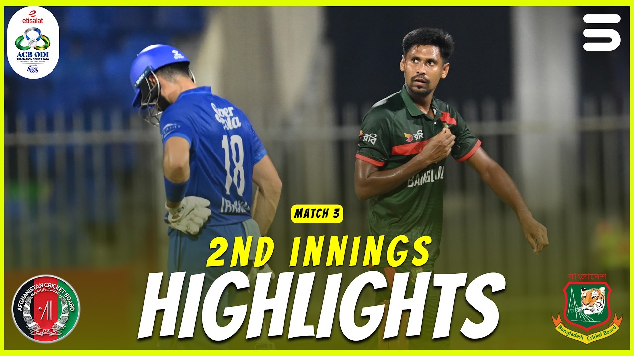 2nd Innings Highlights | Afghanistan vs Bangladesh | Match 3 | Afghanistan ODI Tri-Series | M9R1K