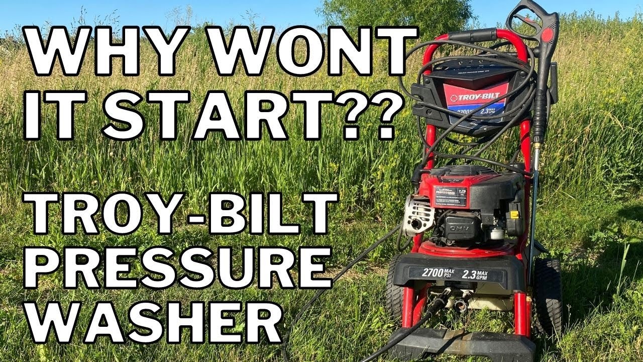 Мойка высокого давления Troy-Bilt — почему она не запускается?