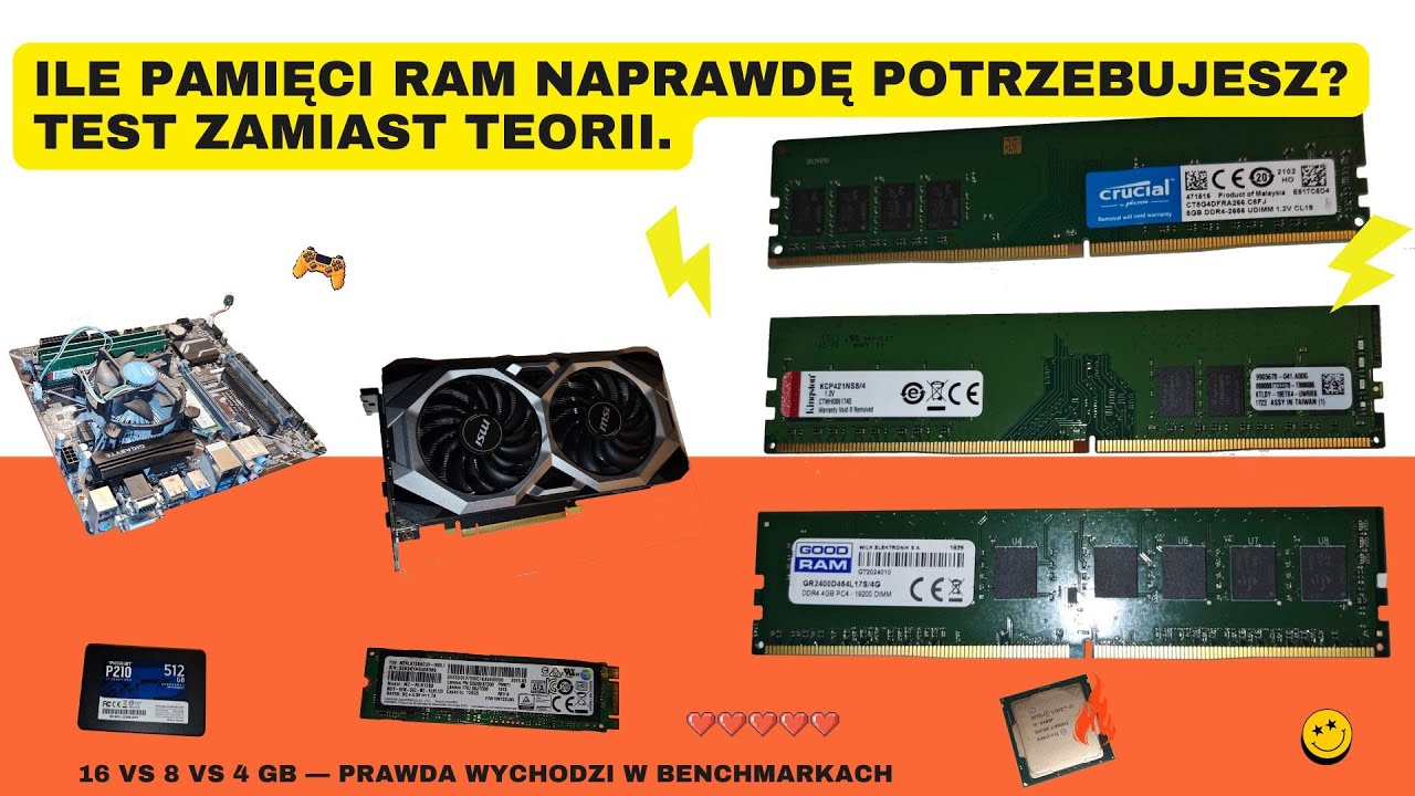 16 vs 8 vs 4 GB — prawda wychodzi w benchmarkach