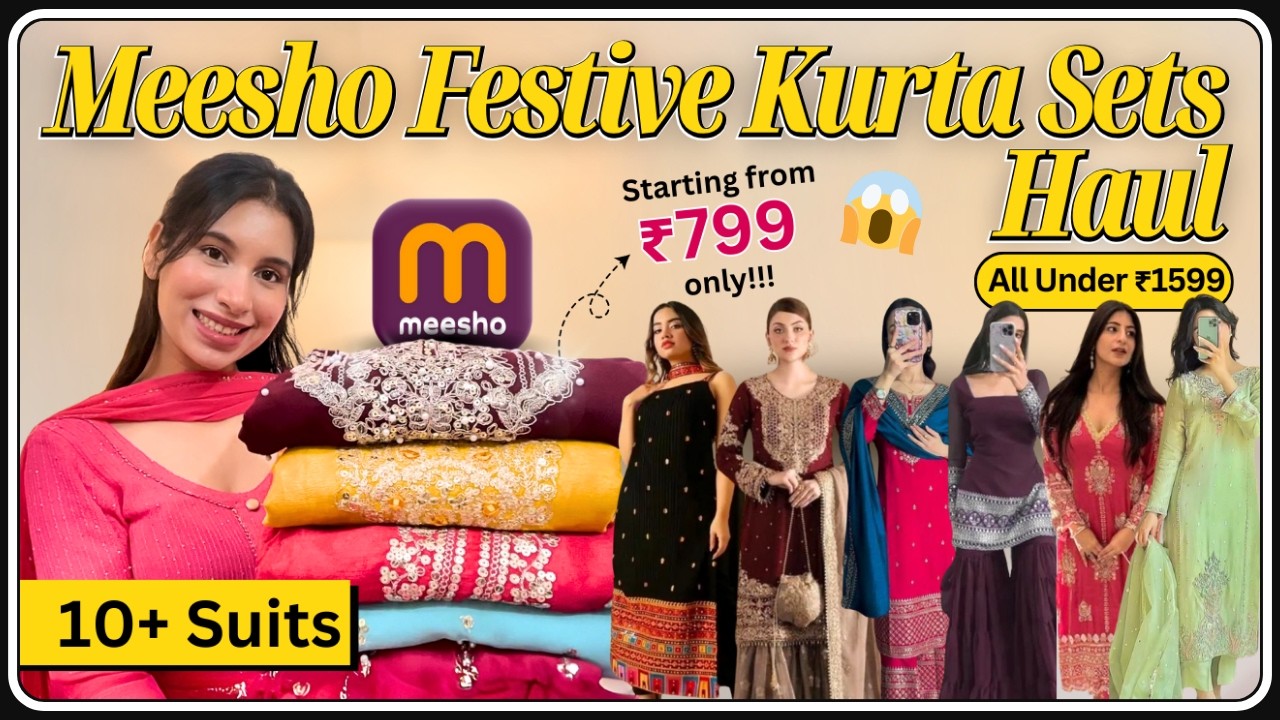 Meesho festive kurta set haul | Affordable Kurta Sets Starting from ₹799 Only😍😱 | TANVI ARORA