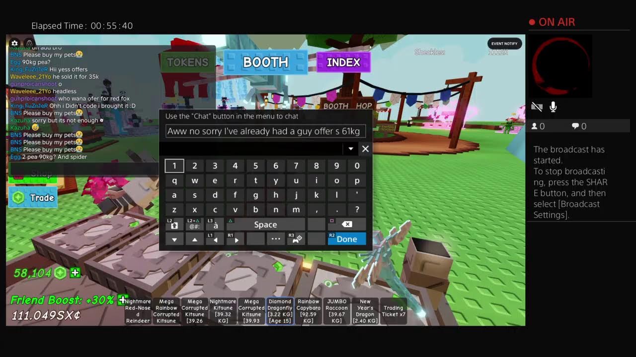 Grow a garden W trades W sells road to rbh ele
