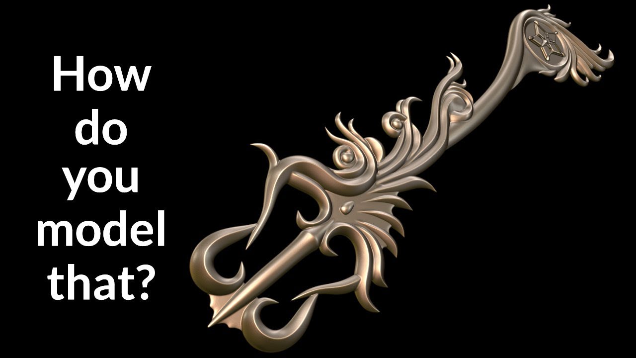 How do you model that? Kingdom Hearts Keyblade - Blender Secrets
