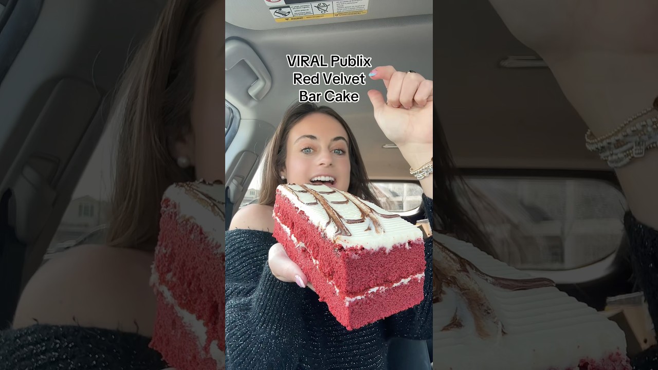 VIRAL Publix Red Velvet Bar Cake ❤️🎂#publix #redvelvet #redvelvetcake #publixcake #publixbakery