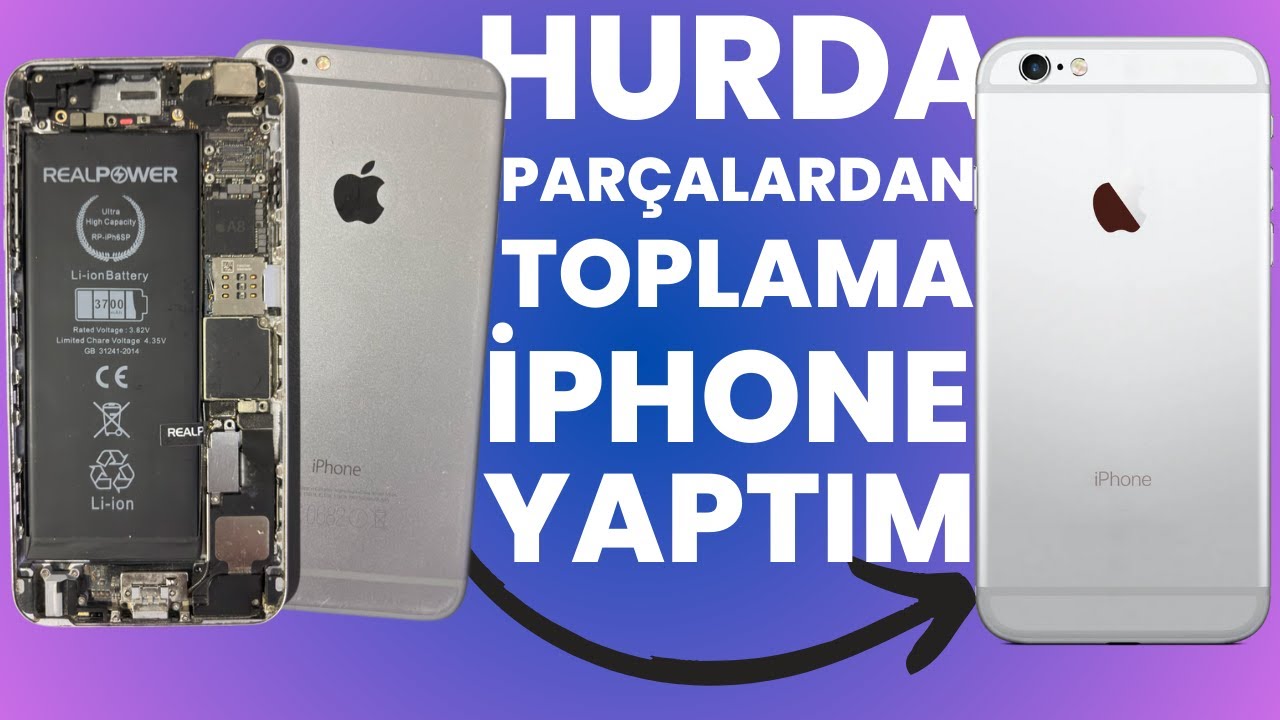 ÇOK UCUZA iPHONE 6 PLUS YAPTIM !! HURDA TELEFONLARDAN TOPLAMA APPLE iPHONE TELEFON YAPIMI