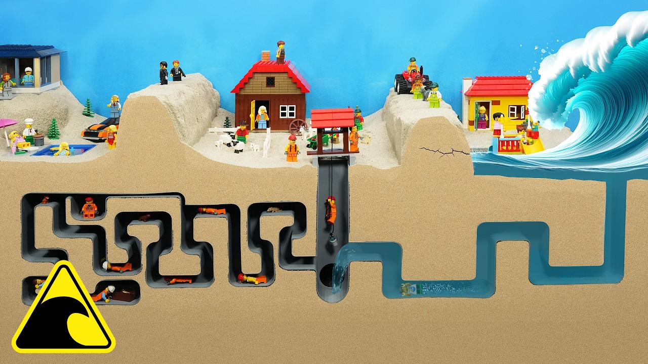 Flooded Tunnels Beneath LEGO City &ndash; Tsunami Dam Breach