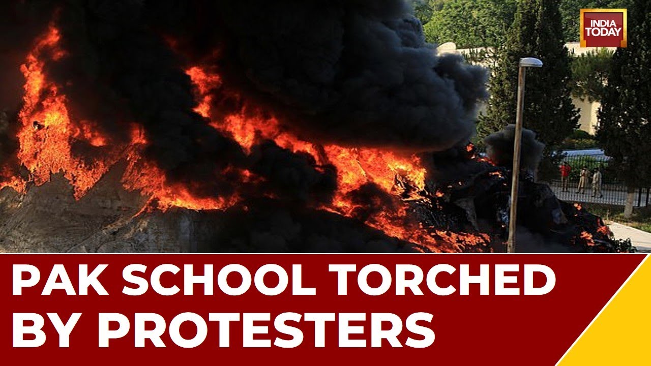 PTI Protesters On A Rampage In Pakistan | Frontier Crops Public School Set Ablaze | Pakistan Burns
