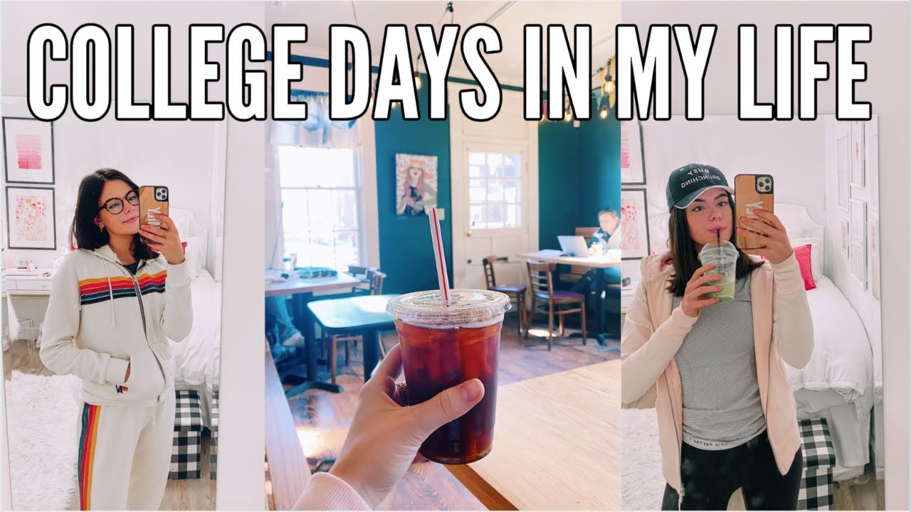 VLOG | productive college days in my life, iced coffee recipe, cleaning & starting my internship!!