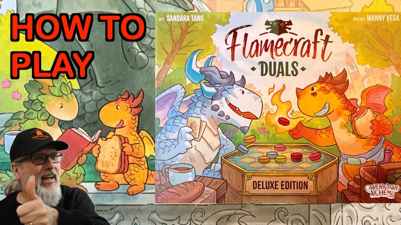 How to Play Flamecraft: Duals | Designed by Manny Vega and published by Cardboard Alchemy