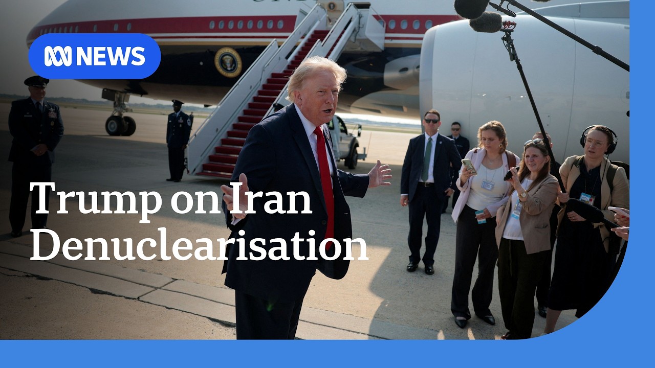 Trump says Iran's denuclearisation 'moving along well' despite no face-to-face talks | ABC NEWS