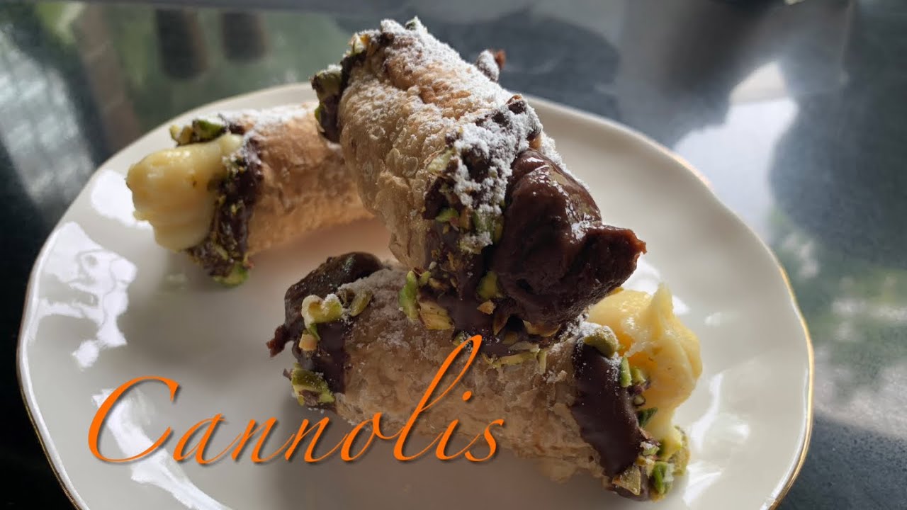 Italian custard filled Cannolis