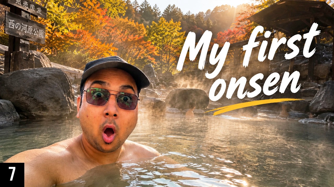 Trying a Japanese Public Bath (Onsen Experience in Kusatsu) | Japan Ep 7