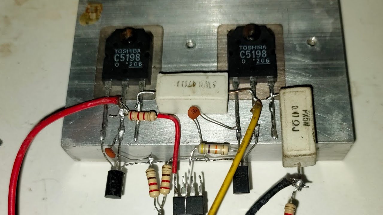 DIY Powerful Ultra bass Amplifier C5198 Simple circuit
