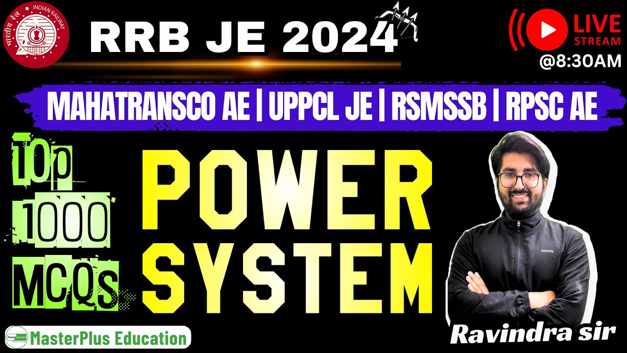 Power System MCQ - Top 1000 MCQ #rrbje2024 #rrb_je #ravindrasir #mahatranscoae #powersystem