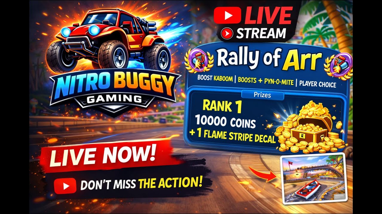🏁 Rally of ARR Tournament LIVE 🔴 | Intense Races & Funny Crashes | Beach Buggy Racing 2