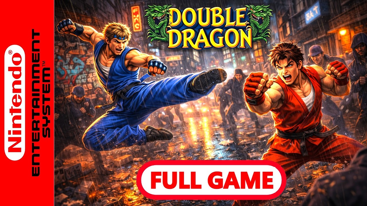 Double Dragon NES Full Game | No Commentary | Retro Gameplay