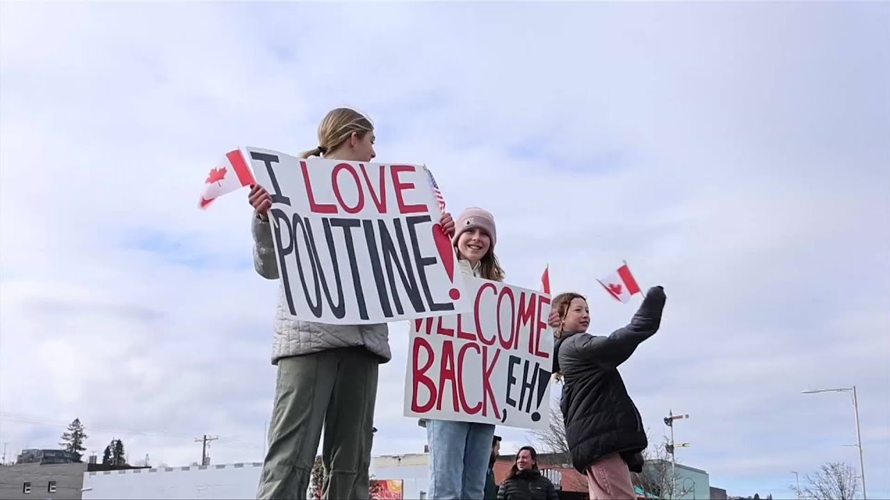 Cross-Border Welcome: Canadians Receives warm patriotic welcome in Port Angeles