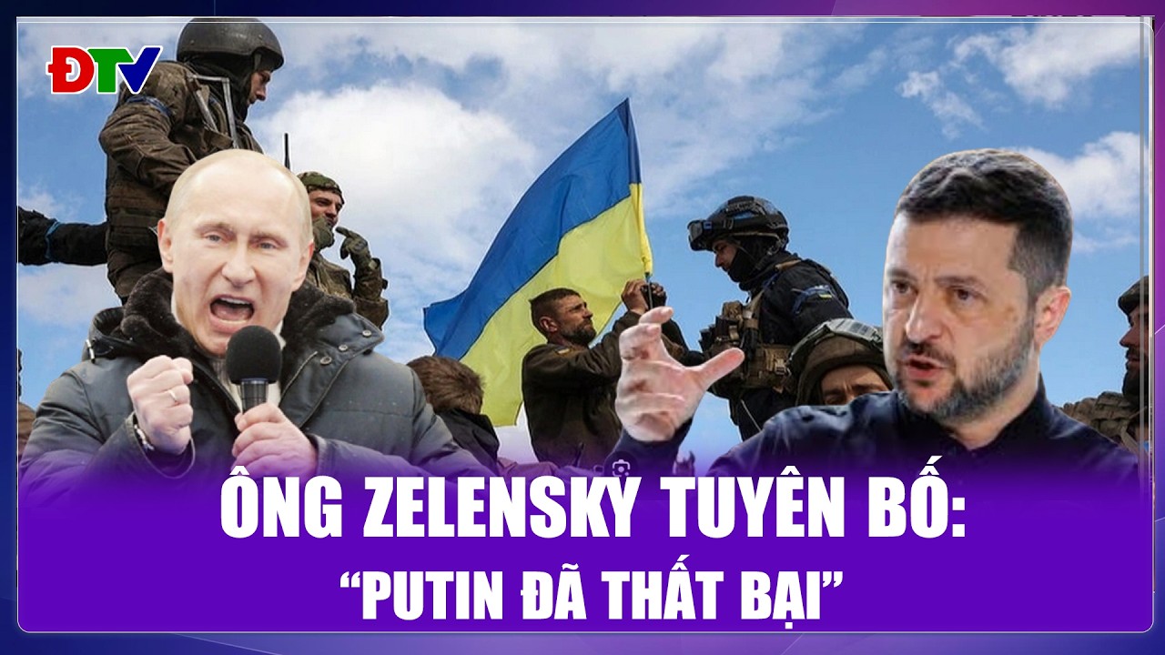 THỜI SỰ QUỐC TẾ TRƯA 25/2: Ông Zelensky tuyên bố: “Putin đã thất bại”| Điện Biên TV
