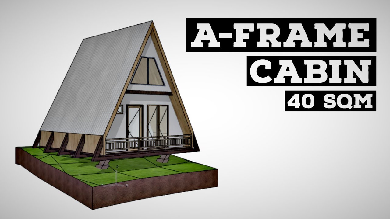 Tiny A-FRAME House Design Idea - 40 SQM