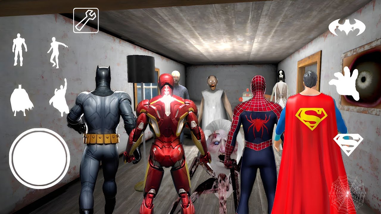 Playing As Superman, Ironman, Spiderman & Batman In Granny Resurgence Mode 