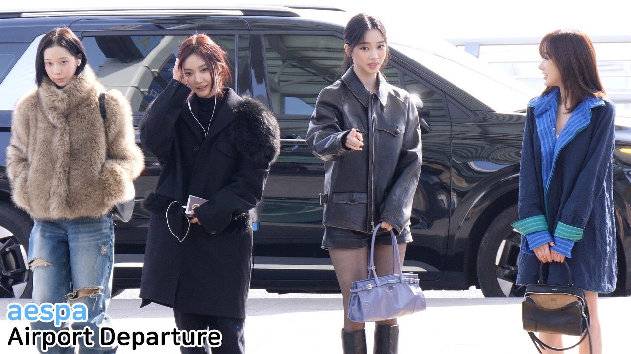 에스파 SM TOWN 후쿠오카 출국 직캠｜aespa Airport Departure 260130