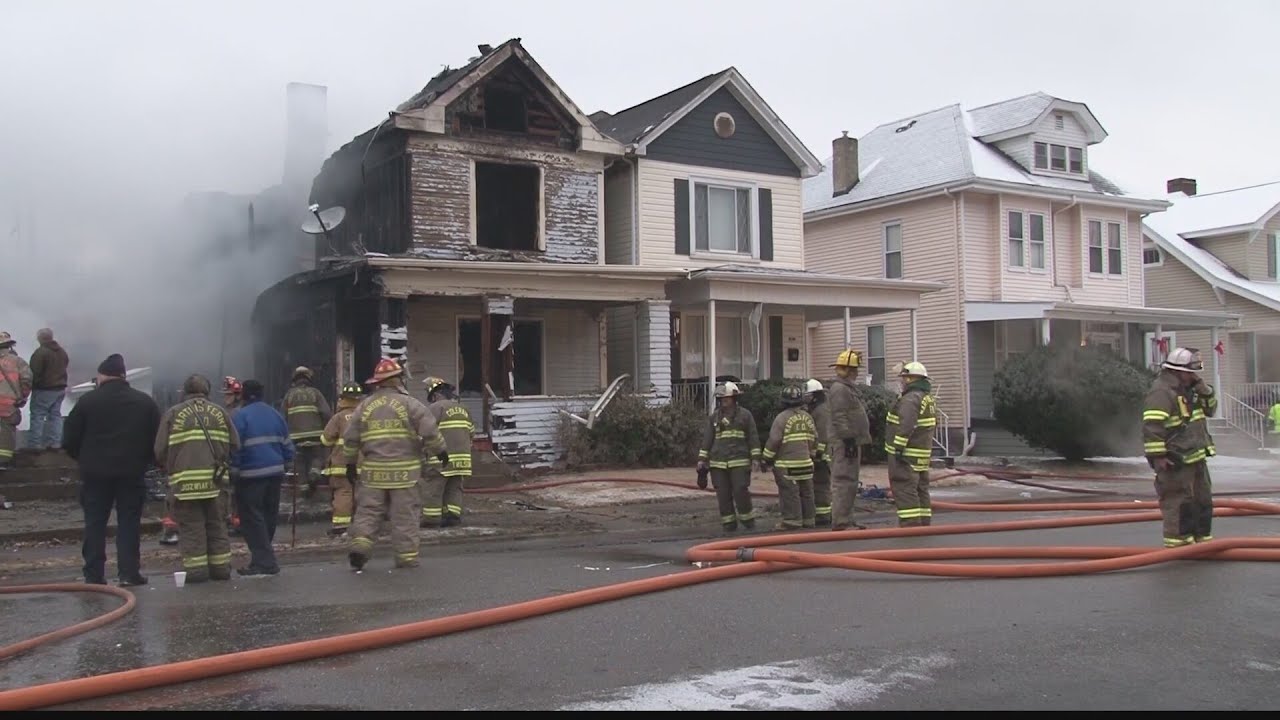 Explosion at duplex in Martins Ferry leads to multiple houses catching fire, 1 home burned to ground